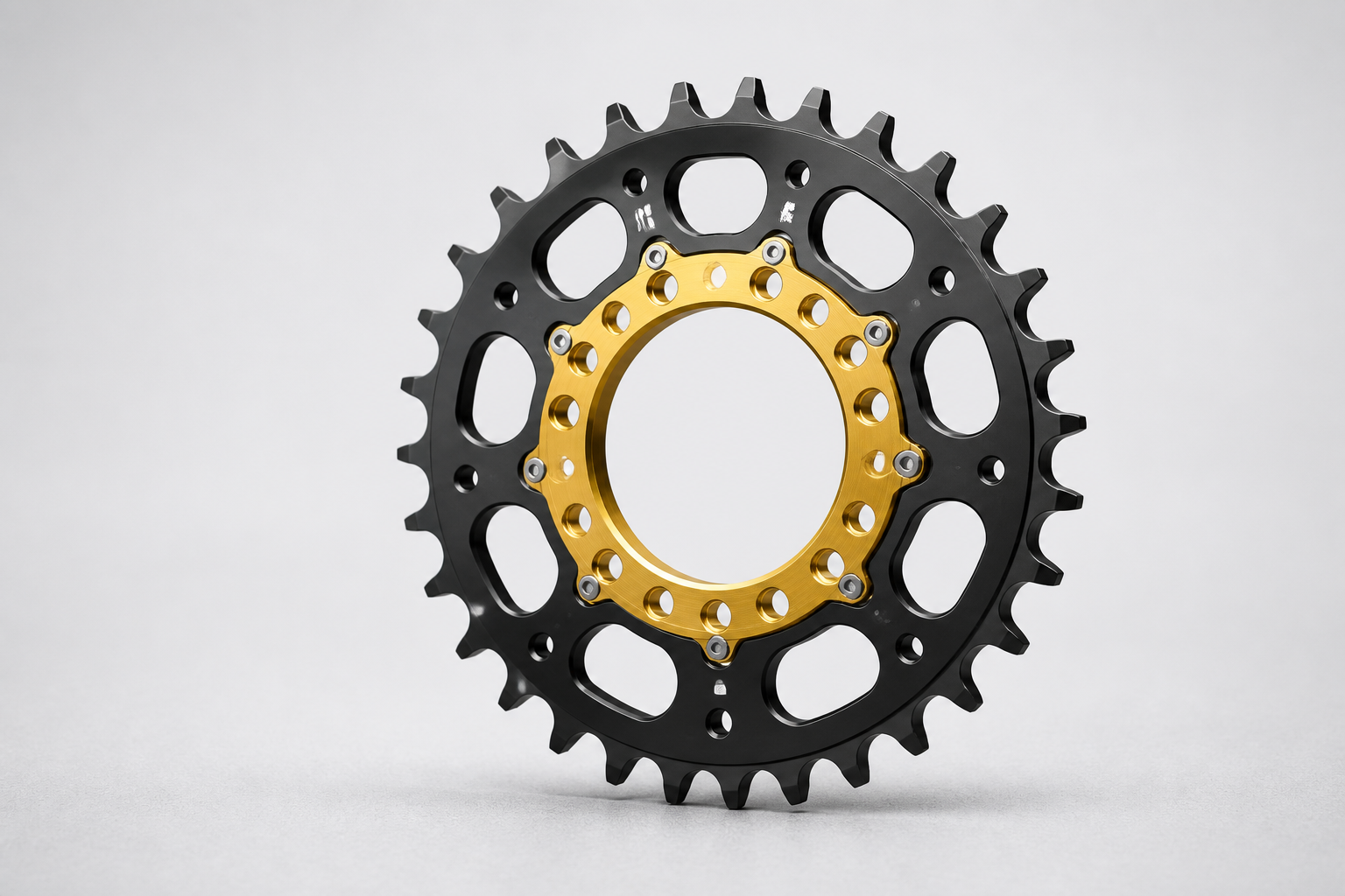 Black and gold sprocket concept visual